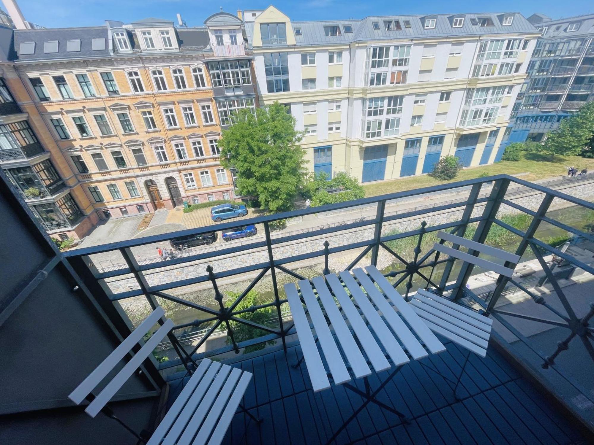 Innenstadt Refugium In Ruhiger Wasserlage+Balkon 莱比锡 外观 照片